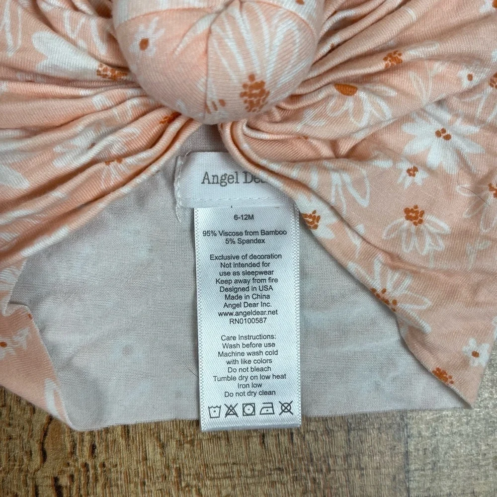 Angel Dear H&M 6-12 Months Head Covering Turbine Bib Bundle Floral Pastel